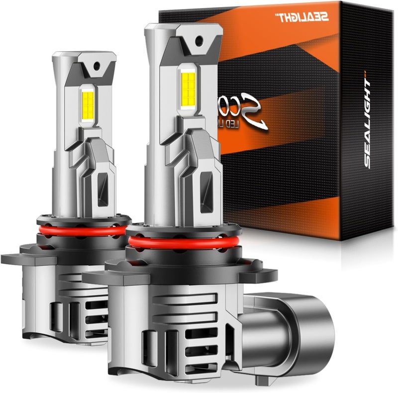 SEALIGHT Scoparc 9012 Bulbs, 30000LM Super Bright, 6500K Cool White Fog Lights With Cooling Fan, 60000+ Hour Lifespan, Easy Plug-N-Play Installation, Pack of 2 - Image 1
